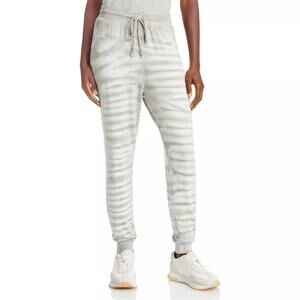Splendid NWT Women’s Journey Ribbed Trim Knit Jogger Pants Smoky Gray Tie Dye XL